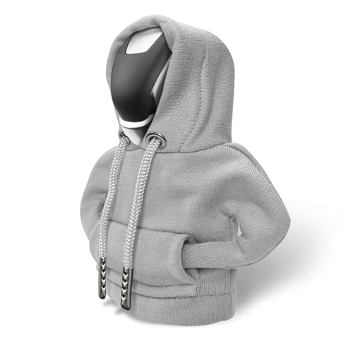 Gear Shift Hoodie, Gear Shift Cover, Universal Funny Car Gear Shift Cover, Cute Car Interior Gadgets, Automotive Interior and Decoration Accessories for Cars (Gray) - color: Gray