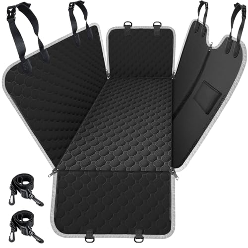 Mancro Dog Car Seat Cover for Back Seat, 2026 Upgraded 600D Heavy Duty Waterproof & Scratch-Resistant Dog Hammock for Car, Back Seat Pet Cover for Dogs with Sedan, Trucks and SUVs, Standard, Black - color: Black, size: Standard (54" W x 55" L)