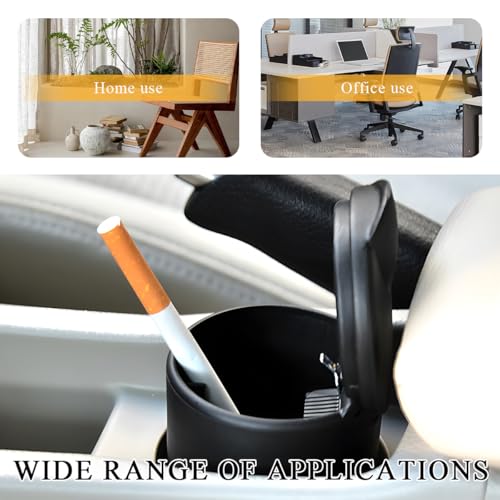 Yourkar Car Ashtray with Lid, Automotive Ashtray with Lid Smell Proof, Smokeless Cigarette Ashtray Holder Cup with LED Blue Light for Most Vehicles, Universal Car Accessories - color: With Light