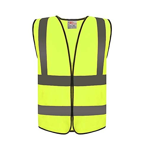 zojo High Visibility Reflective Vests,Adjustable Size,Lightweight Mesh Fabric, Wholesale Safety Vest for Outdoor Works - color: 1pc-neon Yellow