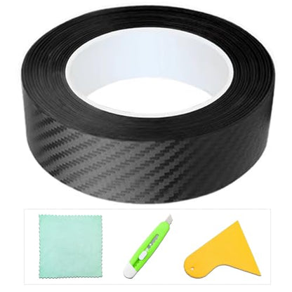 Carbon Fiber Vinyl Wrap for Cars Door Protector Edge Guards 0.5mm Thick 33ft Length Multi Width Options Universal Fit Hood Trunk Dashboard Motorcycle More (2In x 33Ft) - size: 2In x 33Ft (0.5mm)