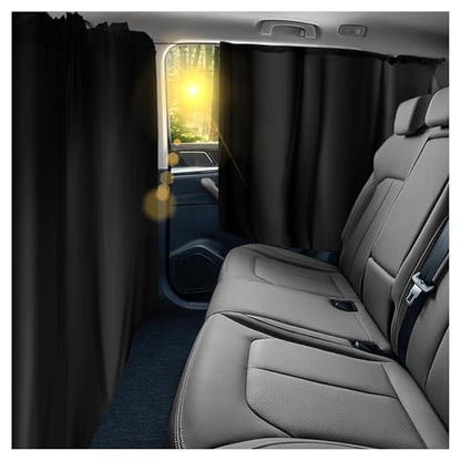 3PCS Extra Large Car Window Shades Kit,Thickened Vinyl Coated Car Window Covers for Privacy and Maintaining Cool Auto Interior Temperature,Universal Cars Curtains for Windows (Extra Large) - color: Extra Large