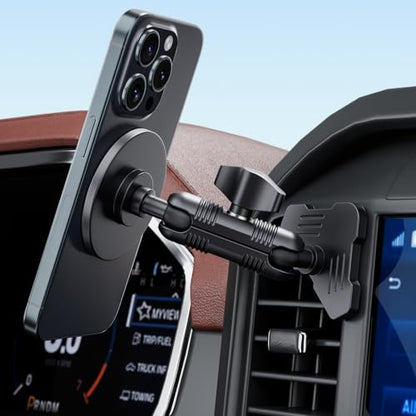 Car Vent Magnetic Phone Mount Compatible with 2021-2026 Ford F-150, 2022-2026 F-150 Lightning XL & PRO,2023-2026 Ford Super Duty, Metal Cell Phone Holder Cradles Bracket Stand for All Smartphones - style: Magnetic