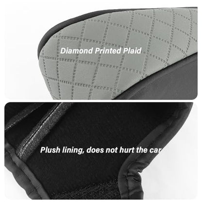 Stacool Leather Gear Shift Cover Diamond Embroidery Design,Durable Shift Knob Cover for Shift Lever Protection,Universal Car Gear Shift Cover Car Accessory Suitable for Cars,Trucks,SUVs (Dark Gray) - color: Dark Gray