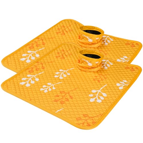 Car Seat Protector for Potty Training, 2 Pack Waterproof CarSeat Liner Toilet Training for Baby Infant Toddler, Dry Seat Piddle Pads Cover for Strollers (Yellow) - color: Yellow-2pcs