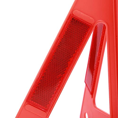 Aramox Triangle Warning Sign,Red Portable Car Emergency Breakdown Reflective Warning Safety Road Stop Sign Foldable