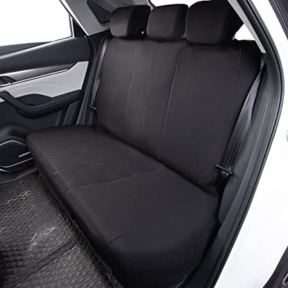 Flying Banner Rear Bench car seat Covers car seat Protectors Split 40/60 50/50 60/40 (Solid Black, Value) - color: Solid Black, size: Value