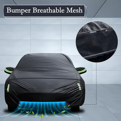 Migaven 6 Layers Car Cover Custom Fit for Model 3 Car Cover 2017-2026 Waterproof Full Exterior Cover Rain Snow Protection with Charging Port Ventilated Mesh Door Zipper - size: 6Layer For Model 3