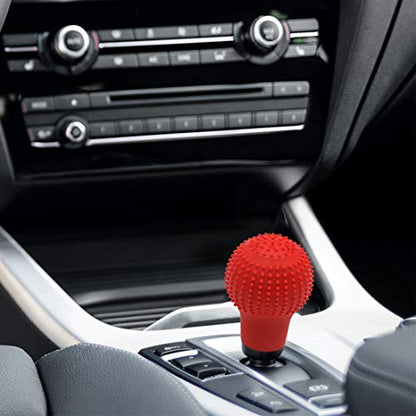 uxcell Red Soft Silicone Nonslip Car Manual Gear Shift Lever Knob Protective Cover - color: Red