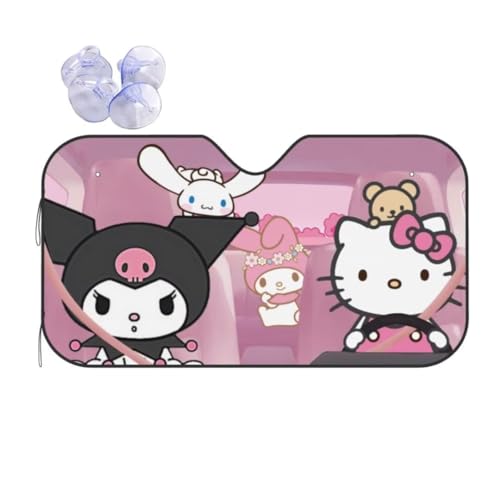 Cartoon Windshield Sun Shade, Anime Car Front Window Shades Sunshade, Cover Sun Visor Shield Block Automotive Interior Protector Blocks UV for Pickup Truck SUV Accessories - S - color: Color 6