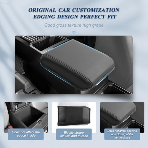 BIBIBO for 2024 2025 2026 Toyota Tacoma Center Console Cover Armrest 2024-2026 Toyota Tacoma SR /SR5/TRD PreRunner/Limited/Trailhunter/TRD Pro Arm Rest Cover 2024 2025 2026 Tacoma Accessories - color: Black-C for 2024 2026 Toyota Tacoma