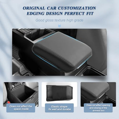 BIBIBO for 2024 2025 2026 Toyota Tacoma Center Console Cover Armrest 2024-2026 Toyota Tacoma SR /SR5/TRD PreRunner/Limited/Trailhunter/TRD Pro Arm Rest Cover 2024 2025 2026 Tacoma Accessories - color: Black-C for 2024 2026 Toyota Tacoma