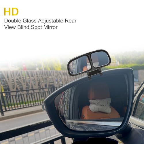 Blind Spot Mirror Adjustable 360 Degree Car Side Mirror, HD Glass Rear View Exterior Accessories Frame Thickness Less than 5MM for Car SUV (dual mirror left) - style: dual mirror left