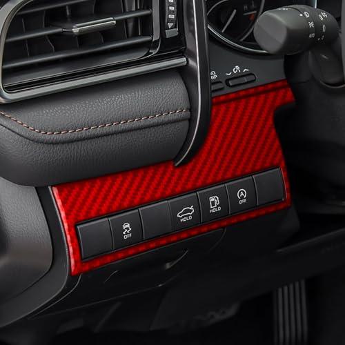 Durable Real Carbon Fiber Compatible with Toyota Camry 2018-2024 2019 2020 2021 2022 2023 Accessories Car Headlight Control Switch Panel Trim Cover Interior Trim Sticker Decal 2PCS Red - color: Headlight Switch Panel
