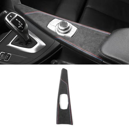 Betterhumz Car Center Console Multimedia Button Panel Trim Cover for Alcantara for BMW F30 F32 F34 2013-2019 328i 320i 318li 435i 420i 430i 425i Molding Sticker Interior Accessories