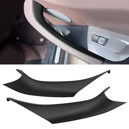 Car Door Handles Covers for BMW X3 G01 2018-2024 and X4 G02 2019-2025 Left and Right Side Interior Door Handle Decorative Covers (2PCS Black) - color: 2PCS Black