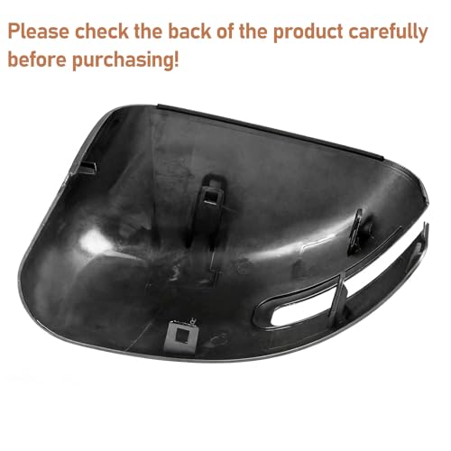Moonlinks Compatible with Jeep Renegade Right Passenger Side Mirror Cover Replacement 2015 2016 2017 2018 2019,Glossy Black Right Side Clip-on Mirror Cap With Turn Signal Light Replaces for CH1327103 - color: Right Black