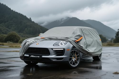 Kayme Heavy Duty Car Cover Custom Fit Porsche Macan, Waterproof All Weather for Automobiles, Full Exterior Covers Rain Sun UV Protection. - size: Custom Fit Porsche Macan-1