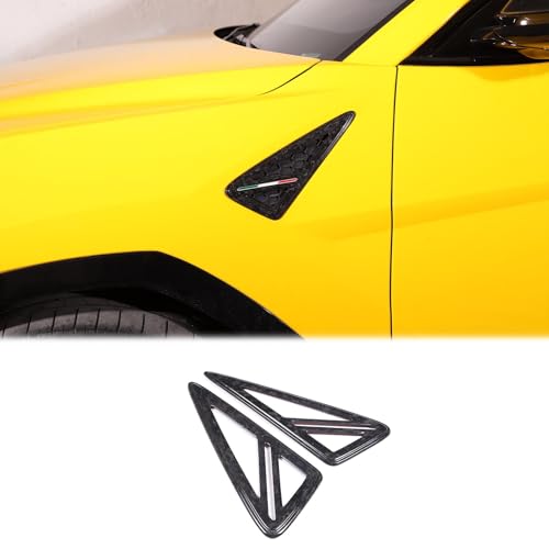 Fender Side Vents Cover Trim Compatible with Lamborghini Urus 2018-2023,Real Carbon Fiber Side Wing Cover Decorative Exterior Accessories (Forged Pattern) - color: Forged Pattern
