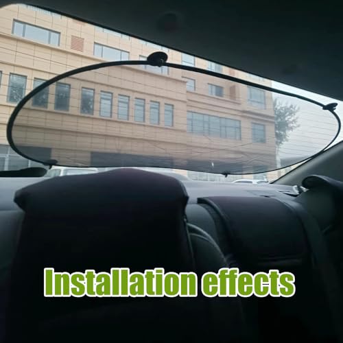 Car Rear Window Sunshade, 20"×40" Rear Window Sun Shade Blocker with Suction Cups, Mesh Sunlight Shield Provide Glare Shield and UV Rays Protection for Baby, Universal Car Accessories for Most Models - color: black