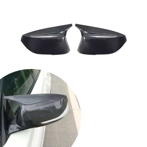 1 Pair Rear View Side Mirror Cover Door Mirror Caps Compatible with Nfiniti Q50 Sedan Q60 Q70 QX30 2014-2020 (Carbon Fiber Look)