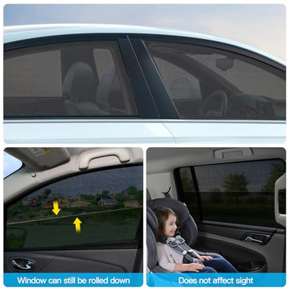 ZATOOTO Car Sun Shades for Driver Side Window, Front Window Sun Shade for Car Mesh Shade Protection from Heat and UV for Sleeping Camping - color: Front 2pack