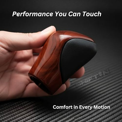 Gear Shift Knob Shifter for Lexus ES GS GX is NX RC RX 200t 300 350 3450h 450hL 350L (Black Leather/Brown Walnut Maple) - color: Black Leather / Brown Walnut Maple