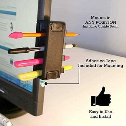 Easy To Use Products Pen Grip, Pencil Holder in Black (2 Pack) - size: 2 Pack Black