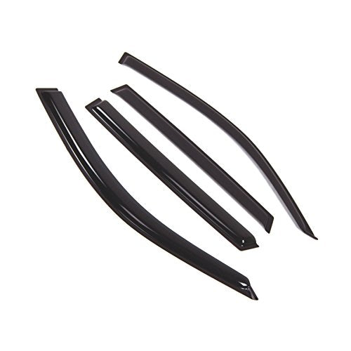 Outside Mount Window Vent Visors Rain Guards Compatible with Toyota RAV4 2001-2005 | Side Window Wind Deflectors Rain Shields | Black Tinted, 4 Pcs Set, BGWV-439 - color: Black Tinted, size: For Toyota RAV4 2001-2005