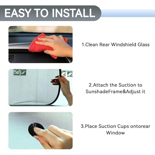 2Pcs Car Window Windshield Sun Visor, Blackout Privacy Cooling Curtain Auto Accessories, Baby Side Window Sunshade, Suitable for Napping, Camping Sun Protection