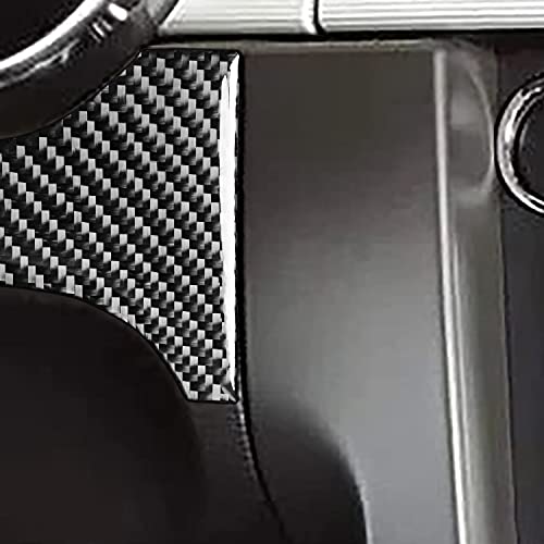 Car Interior Decals Headlight Switch Panel Cover Carbon Fiber Accessories Trim Sticker Compatible with Ford Mustang GT Shelby 2005 2006 2007 2008 2009 3PCS - color: Headlight Panel-black