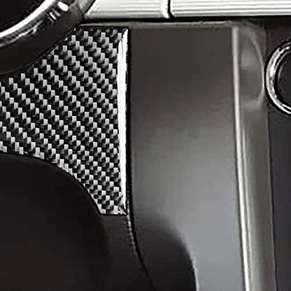 Car Interior Decals Headlight Switch Panel Cover Carbon Fiber Accessories Trim Sticker Compatible with Ford Mustang GT Shelby 2005 2006 2007 2008 2009 3PCS - color: Headlight Panel-black