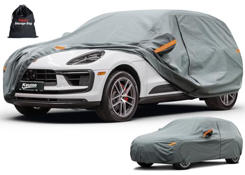 Kayme Heavy Duty Car Cover Custom Fit Porsche Macan, Waterproof All Weather for Automobiles, Full Exterior Covers Rain Sun UV Protection. - size: Custom Fit Porsche Macan-1