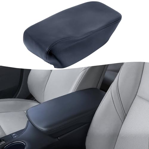 KBH Center Console Armrest Cover Replacement for Toyota Avalon 2013 2014 2015 2016 2017 2018, Vinyl Leather, Car Arm Rest Lid Skin Upholstery, Anti-Scratch, Dark Gray (Without Lid) - color: Dark Gray, size: Center Console Cover Replacement