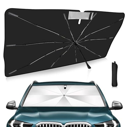Windshield Sun Shade Umbrella Custom Fit BMW X5 2019-2024 2025 Foldable UV Protection Car Cover, Emergency Rain Shield & Dashboard Protector - Durable Auto Accessory - size: For BMW X5 2019+