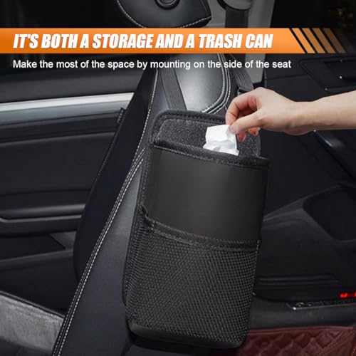 ZIMISI 2-in-1 Large Cup Holder, 80 oz Waterproof Car Seat Cup Holder with Mesh Pocket, Car Water Bottle Holder Bag, Vehicle Seat Side Storage Hanging Bag for Bottles & Big Drinks (2PCS) - size: 2PCS