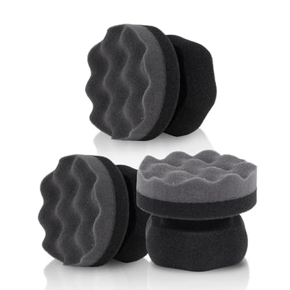 3PCS Tire Shine Applicator Pads, High-Density Wave-Grip Pad for Leather & Tire Care, Auto Detailing Tool, Durable and Reusae Applicator Pad for Auto Polishing, Cleaning, and Waxing