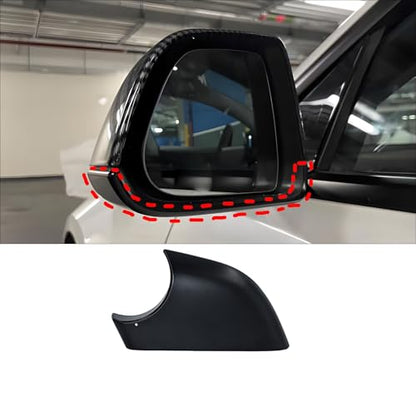 fit For Tesla Model Y Front Wing Mirror Cover Holder Lower Tray 2018-2024， Side Mirror Bottom Cover Replacement for Tesla Model Y Wing Repair (left side black) - size: Model Y Left Side Black
