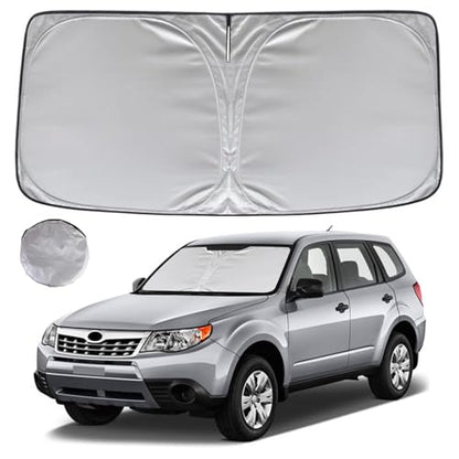 KAYZT Windshield Sun Shade for 2009-2013 Su-baru Forester Foldable Sunshade Front Window Custom Fit Car Accessories - size: for 2009-2013 Su-baru Forester