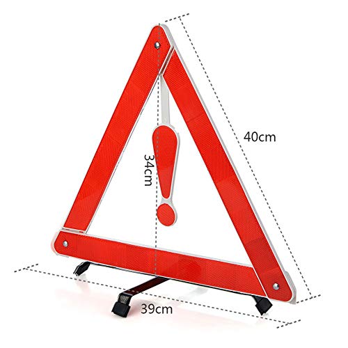 Triangle Reflector,Universal Foldable Emergency Car Truck Van Warning Triangle Signs Road Safety Reflective Exclamation Point Sign Triangle Warning Kit Tool with Carrying Case (5 Pack) - size: 5 Pack