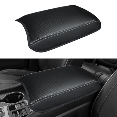 INTGET Center Console Cover for Honda Pilot Accessories 2023-2025 2026,Ridgeline/Passport 2024 2025 2026 Leather Car Armrest Arm Rest Box Lid Middle Seat Protector (Carbon Pattern with pad, 2023+) - color: Carbon Pattern with pad, size: for honda pilot 20