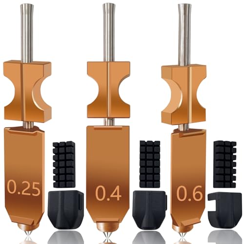 3PK Upgrade AD5X Nozzle 0.25MM 0.4MM 0.6MM Hotend for Falshforge AD5X Nozzle High Flow 32mm³/s High Speed Hardened Steel Quick Detachable Nozzle Print Head with Extra 3PK Nozzle Brush - style: 0.25+0.4+0.6MM Hotend(3PK)
