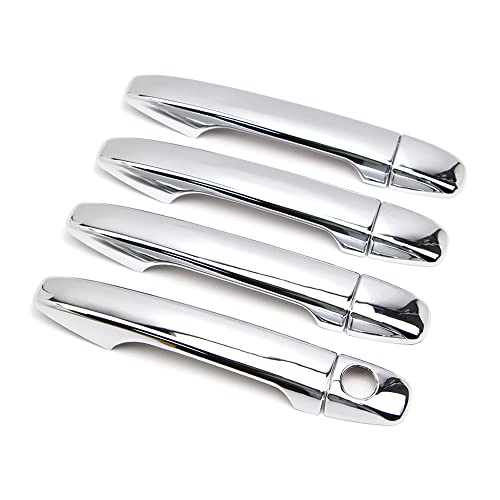 Dreamseek 8Pcs 4 Door Handle Cover for Toyota Sienna Venza Prius Wish 2009-2020 Exterior ABS Molding Trim Chrome Plated Decoration Protector (w/o Smart Keyhole)