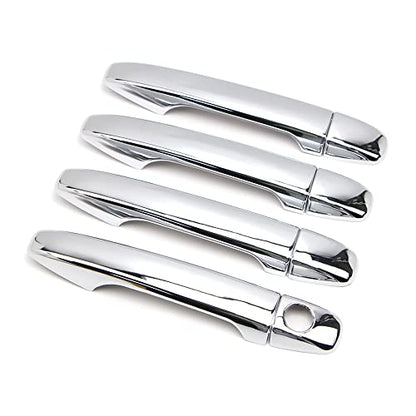 Dreamseek 8Pcs 4 Door Handle Cover for Toyota Sienna Venza Prius Wish 2009-2020 Exterior ABS Molding Trim Chrome Plated Decoration Protector (w/o Smart Keyhole)
