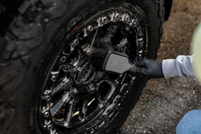 Detail Factory - ProGrip Wheel Face Brush - Ergonomic ProGrip Handle - Premium Wheel Cleaner Brush - Soft Flagged-Tip Bristles - Octane Ectoplasm