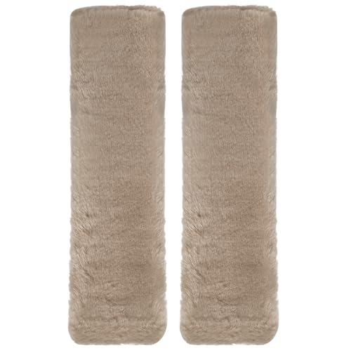 HARFINGTON 2pcs Car Seat Belt Pad Soft Fiber Seatbelt Shoulder Strap Covers Comfortable Driving Cushion Universal Car Accessories for Car, Taupe - color: Taupe