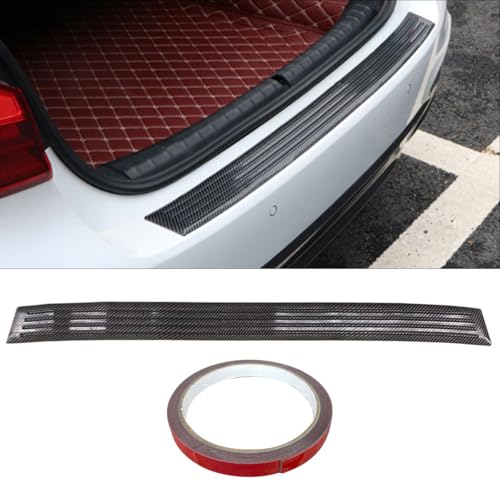 Car Rear Bumper Protector, Scratch-Resistant Carbon Fiber Door Sill Protector Strip, Car Door Edge Guard Sticker, Universal Exterior Accessories, Front/Rear Bumper Trim Cover (35.43'') - size: 35.43''