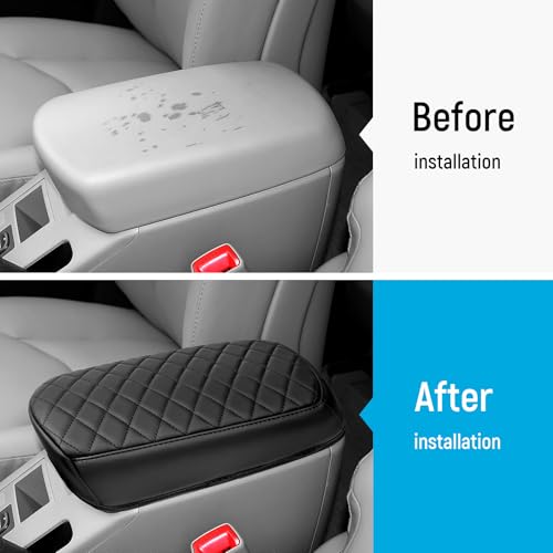 ZZEQYG Center Console Cover for Toyota RAV4 2006-2012 Accessories Leather Center Armrest Cover Center Console Lid Armrest Cover - color: For RAV4 2006-2012