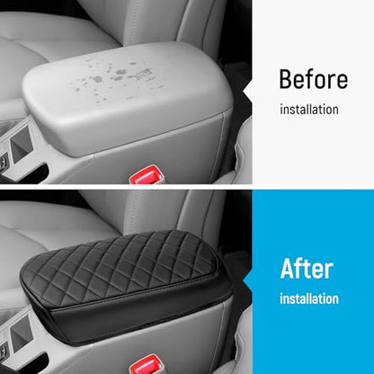 ZZEQYG Center Console Cover for Toyota RAV4 2006-2012 Accessories Leather Center Armrest Cover Center Console Lid Armrest Cover - color: For RAV4 2006-2012
