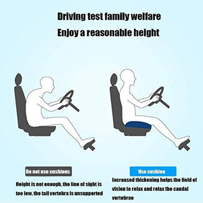 Srutirbo Car Booster Seat Cushion Raise The Height for Short People Driving Hip (Tailbone) and Lower Cack Fatigue Relief Suitable for Trucks, Cars, SUVs, Office Chairs, Wheelchairs (Pure Black) - color: Pure Black